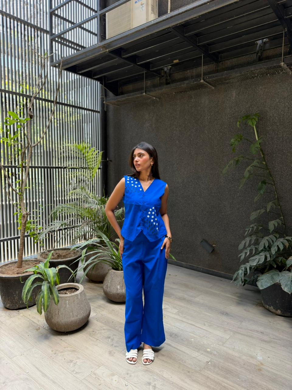 Zurich- Indigo blue co-ord set